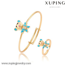 61114- Xuping Nuevo diseño Fashion Baby Jewelry Set con 18K chapado en oro